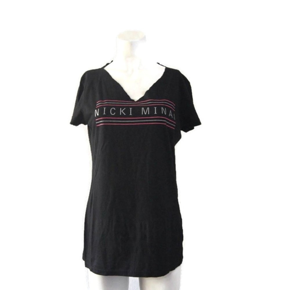 Nicky Minaj T Shirt Adult L Black Pink Friday Shirt Short Sleeve